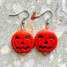 Load image into Gallery viewer, October Nights Necklace, 2 Layer Statement Jewelry, Orange Statement Halloween, earrings Wedding Bridesmaid Jewelry, pumpkin beaded