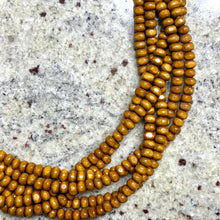 Load image into Gallery viewer, Wood Braided 6 Strand Statement Necklace, beaded brown jewelry, vintage bridesmaid wedding bridal chunky bib collar