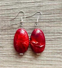 Load image into Gallery viewer, Snowed in for Christmas earrings & necklace Red Green Holiday Jewelry, Christmas Jewelry, Red Green white Gift Present