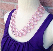 Load image into Gallery viewer, Set of 2 Bridesmaid Necklaces - choice of 12 colors! Multi Color Acrylic Faceted Chunky Statement Bib Necklaces Jewelry Sets Wedding