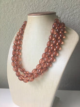 Load image into Gallery viewer, Chocolate Brown Necklace & Earring Set, Multi strand jewelry, big beaded chunky  statement necklace, fall necklace, bridesmaid necklace, bib