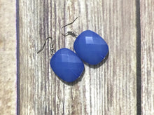 Load image into Gallery viewer, Blue White Necklace & earrings, multi strand jewelry, big beaded chunky statement necklace, blue bridesmaid necklace, bib earrings