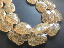 Load image into Gallery viewer, Champagne Fall Chunky Statement Necklace, Big beaded jewelry, Double Strand Statement Necklace, Bib necklace, champagne bridesmaid
