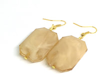 Load image into Gallery viewer, Creamy champagne Statement Necklace & Earrings, champagne jewelry, Your Choice GOLD or SILVER, champagne bib chunky necklace, brown jewelry