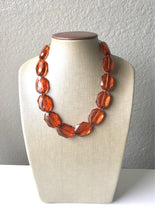 Load image into Gallery viewer, Chocolate Brown Single Strand Big Beaded Statement Necklace, brown Jewelry, coffee beaded necklace, brown bridesmaid necklace jewelry