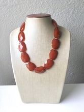 Load image into Gallery viewer, Chocolate Brown Single Strand Big Beaded Statement Necklace, brown Jewelry, coffee beaded necklace, brown bridesmaid necklace jewelry