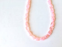 Load image into Gallery viewer, Peach Dainty Necklace, Chunky Jewelry Big Beaded single Strand Necklace, light pink Necklace, peach Jewelry Set, peach bridesmaid earring