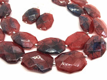 Load image into Gallery viewer, Red & Navy Chunky Statement Necklace - Big beaded jewelry - Double Strand Statement Necklace