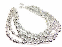 Load image into Gallery viewer, Christmas Necklace, mirror silver and BLING! Holiday Jewelry, Christmas Jewelry, silver Jewelry, Christmas Gift Christmas Present metallic