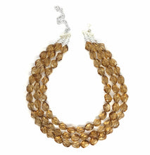 Load image into Gallery viewer, Chocolate Brown Chunky Statement Necklace, Big beaded jewelry, triple Strand Statement Necklace Bib necklace, brown bridesmaid wedding