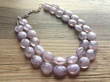 Load image into Gallery viewer, LAST ONE Gray Chunky Statement Necklace, big beaded bib necklace, gray jewelry, bridesmaid necklace, gray necklace, gray bridesmaid, bubble