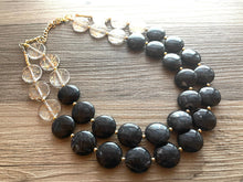 Load image into Gallery viewer, Gold Goddess chunky statement necklace, big beaded jewelry, gifts for women bib jewelry Multi-Strand metallic gold painted statement jewelry