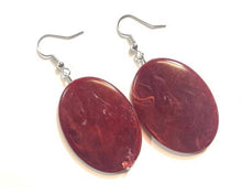 Load image into Gallery viewer, Big Bead light Blue & Red Necklace, Double Strand Statement Jewelry, pool carribbean Chunky bib bridesmaid or everyday bubble jewelry