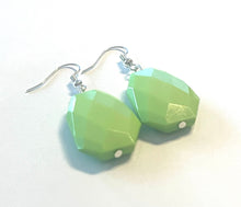 Load image into Gallery viewer, Chunky Statement Apple Green Necklace, multi strand colorful jewelry, big beaded chunky statement necklace, lime necklace, light green