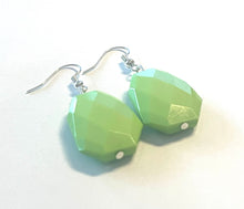 Load image into Gallery viewer, Chunky Statement Apple Green Necklace, multi strand colorful jewelry, big beaded chunky statement necklace, lime necklace, light green