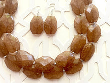 Load image into Gallery viewer, Chocolate Mocha Necklace, Double strand brown jewelry, big beaded bib chunky statement necklace, chunky bib statement, brown jewelry