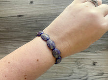 Load image into Gallery viewer, Navy Blue Chunky Statement Necklace, triple strand necklace, blue necklace, dark blue necklace, navy blue wedding, bridesmaid necklace