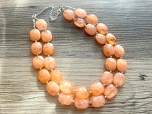 Load image into Gallery viewer, Orange Clementine Single Strand Big Beaded Statement Necklace, orange Jewelry, orange beaded necklace, orange bridesmaid necklace jewelry