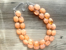 Load image into Gallery viewer, Orange Clementine Single Strand Big Beaded Statement Necklace, orange Jewelry, orange beaded necklace, orange bridesmaid necklace jewelry