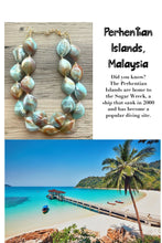 Load image into Gallery viewer, Malaysian Beach chunky necklace, Wanderlust Collection beaded jewelry, resin beaded Turquoise necklace, red blue green necklace