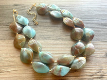 Load image into Gallery viewer, Malaysian Beach chunky necklace, Wanderlust Collection beaded jewelry, resin beaded Turquoise necklace, red blue green necklace