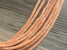 Load image into Gallery viewer, Clementine Sky Chunky 8 Strand Statement Necklace, Orange coral jewelry, orange color block statement, peach summer fall necklace