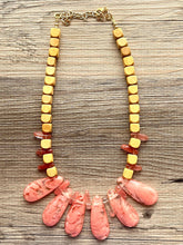 Load image into Gallery viewer, Pink Triple Strand Big Beaded Statement Necklace, pink Jewelry, wood beaded necklace, pink bridesmaid necklace jewelry blush magenta