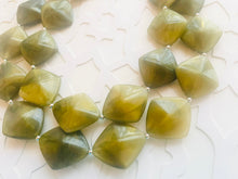 Load image into Gallery viewer, Olive Green Chunky Statement Necklace, Big beaded jewelry, double Strand Statement Necklace, Bib necklace, green bridesmaid wedding