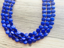 Load image into Gallery viewer, Royal PURPLE Paradise chunky statement necklace & earrings, big bead jewelry gifts for women, bib jewelry Multi-Strand necklace, beaded