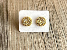 Load image into Gallery viewer, Gold Flower Child chunky statement necklace, big beaded jewelry, gifts for women bib jewelry Multi-Strand metallic gold painted statement