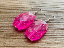 Load image into Gallery viewer, Blue & Pink Hot Chunky Statement Necklace double Strand Beaded jewelry, bridesmaid bib blue magenta necklace, royal blue dark hot pink