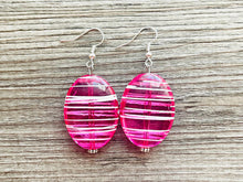 Load image into Gallery viewer, Chunky Statement Apple Green Necklace, multi strand colorful jewelry, big beaded chunky statement necklace, pink necklace, pink and green