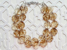 Load image into Gallery viewer, Tree of Life Jewelry, Chocolate Mocha Necklace, Double strand brown jewelry, big beaded bib chunky statement necklace, chunky bib branches