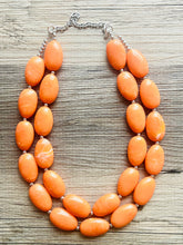Load image into Gallery viewer, Orange Peel Statement Necklace, Chunky Beaded Necklace, Orange Jewelry, Fall Jewelry, Fall necklace, fall jewelry, orange earrings