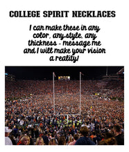 Load image into Gallery viewer, Purple Single Strand Necklace white black Jewelry, Chunky statement purple college football game mom team colors gemstone basketball spirit