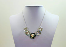 Load image into Gallery viewer, SALE! Rhinestone Statement Necklace with major BLING, clear and silver chunky necklace, statement jewelry, gemstone necklace, faux diamond