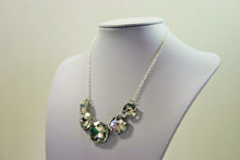 Load image into Gallery viewer, SALE! Rhinestone Statement Necklace with major BLING, clear and silver chunky necklace, statement jewelry, gemstone necklace, faux diamond