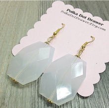 Load image into Gallery viewer, White Gem Drop Earrings