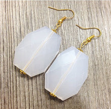 Load image into Gallery viewer, White Gem Drop Earrings