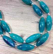 Load image into Gallery viewer, SALE! Swirled Emerald Green - Double Strand Chunky Statement Necklace