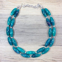 Load image into Gallery viewer, SALE! Swirled Emerald Green - Double Strand Chunky Statement Necklace
