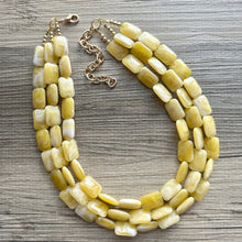 Load image into Gallery viewer, Popcorn Beaded Statement Necklace, beaded jewelry, yellow jewelry, yellow beaded necklace earrings, marigold bridesmaid jewelry set wedding