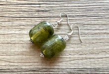 Load image into Gallery viewer, Olive Green Chunky Statement Necklace, Big beaded jewelry, Single Strand Resin Statement Necklace, Bib army green bridesmaid wedding