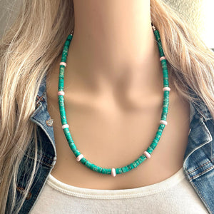 Emerald Green Gemstone Single Strand Big Beaded Statement Necklace, blush pink porcelain green Jewelry wedding bridesmaid layering necklace