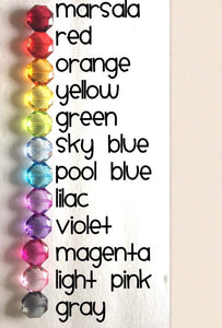 Set of 5 Bridesmaid Necklaces - choice of 12 colors! Multi Color Acrylic Faceted Chunky Statement Bib Necklaces Jewelry Sets Wedding