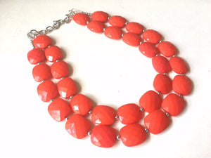 Red Statement jewelry set, Chunky Beaded Necklace, red Jewelry, red Necklace, red beaded necklace, red earrings, red bracelet, dress