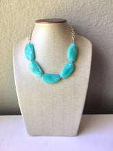 Load image into Gallery viewer, Big Bead Mint Necklace, single Strand Statement Jewelry, light green Chunky bib bridesmaid or everyday bubble jewelry, mint jewelry