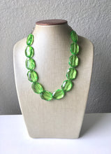 Load image into Gallery viewer, Apple Green Single Strand Big Beaded Statement Necklace, green Jewelry, green beaded necklace, green beaded necklace, bridesmaid necklace