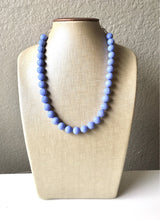 Load image into Gallery viewer, Periwinkle Statement Necklace, Single Strand Chunky Beaded Necklace, blue purple Jewelry, Spring Jewelry, blue Necklace, periwinkle beaded