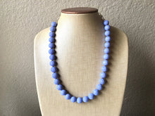 Load image into Gallery viewer, Periwinkle Statement Necklace, Single Strand Chunky Beaded Necklace, blue purple Jewelry, Spring Jewelry, blue Necklace, periwinkle beaded